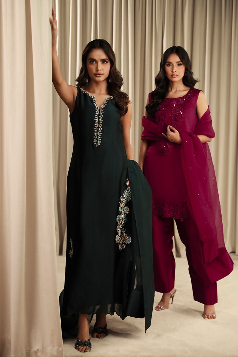 Fatima Khan | Sahar Luxe | VIVID MAGENTA by Fatima Khan - Designer Dress - Type: Ladies Clothes - Available at Sana Yasir - 100% Original