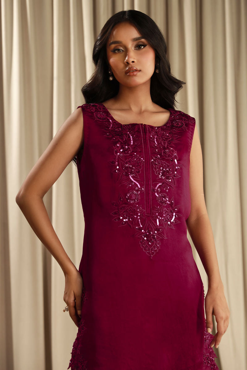Fatima Khan | Sahar Luxe | VIVID MAGENTA by Fatima Khan - Designer Dress - Type: Ladies Clothes - Available at Sana Yasir - 100% Original
