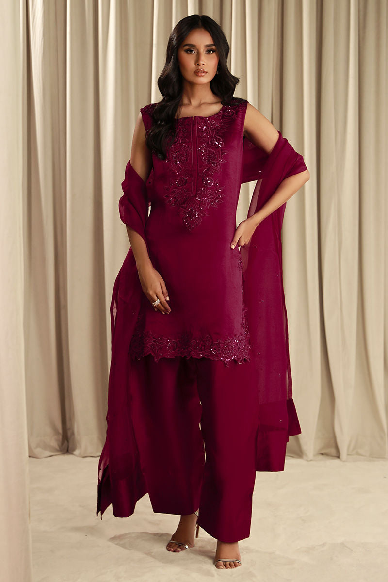 Fatima Khan | Sahar Luxe | VIVID MAGENTA by Fatima Khan - Designer Dress - Type: Ladies Clothes - Available at Sana Yasir - 100% Original