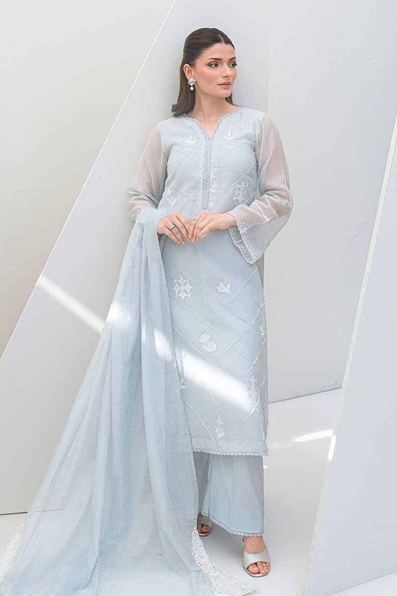 Fatima Khan | Serene Eid Luxe Pret | Azure Frost by Fatima Khan - Designer Dress - Type: Ladies Clothes - Available at Sana Yasir - 100% Original