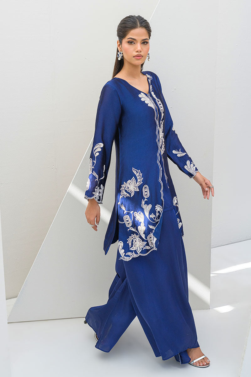 Fatima Khan | Serene Eid Luxe Pret | Blue Noir by Fatima Khan - Designer Dress - Type: Ladies Clothes - Available at Sana Yasir - 100% Original