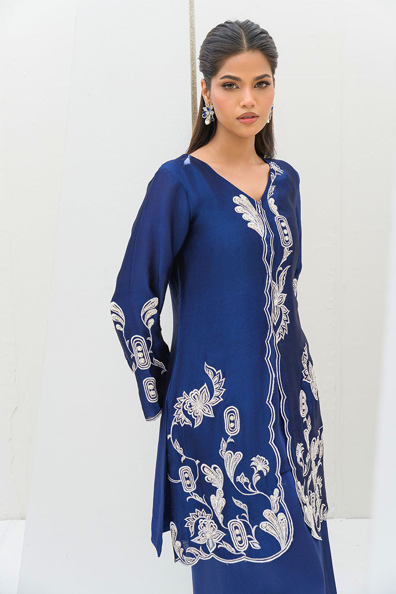 Fatima Khan | Serene Eid Luxe Pret | Blue Noir by Fatima Khan - Designer Dress - Type: Ladies Clothes - Available at Sana Yasir - 100% Original