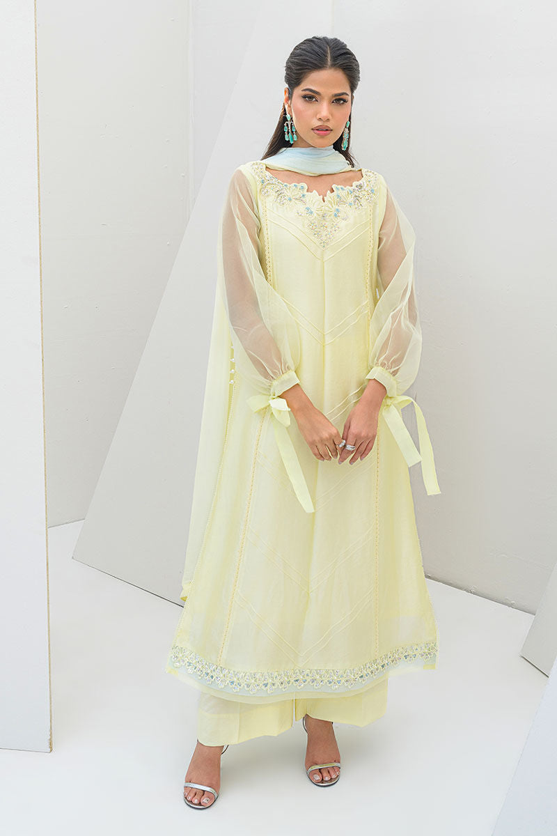 Fatima Khan | Serene Eid Luxe Pret | Lemon Love by Fatima Khan - Designer Dress - Type: Ladies Clothes - Available at Sana Yasir - 100% Original
