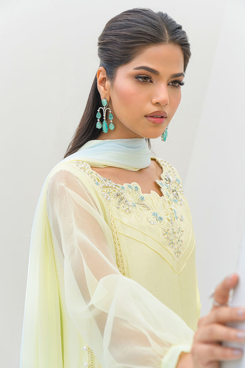 Fatima Khan | Serene Eid Luxe Pret | Lemon Love by Fatima Khan - Designer Dress - Type: Ladies Clothes - Available at Sana Yasir - 100% Original