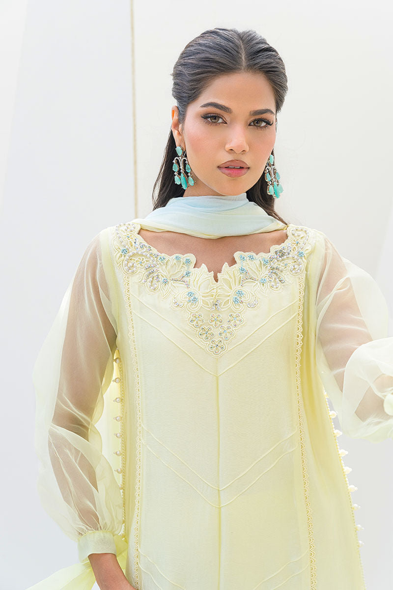 Fatima Khan | Serene Eid Luxe Pret | Lemon Love by Fatima Khan - Designer Dress - Type: Ladies Clothes - Available at Sana Yasir - 100% Original