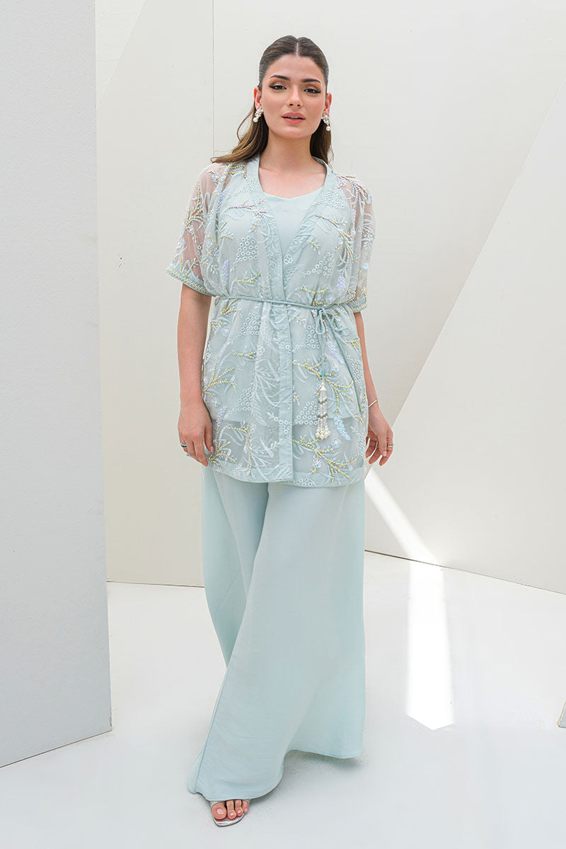 Fatima Khan | Serene Eid Luxe Pret | Luscious Aqua by Fatima Khan - Designer Dress - Type: Ladies Clothes - Available at Sana Yasir - 100% Original