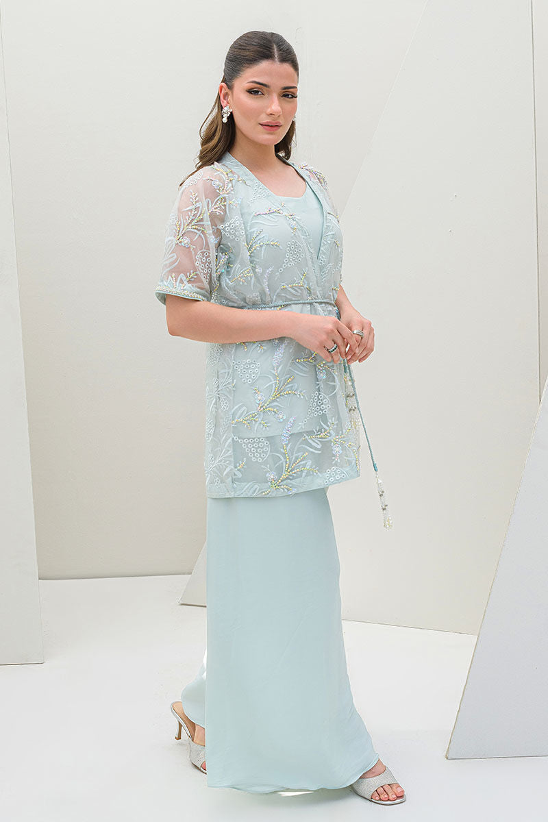 Fatima Khan | Serene Eid Luxe Pret | Luscious Aqua by Fatima Khan - Designer Dress - Type: Ladies Clothes - Available at Sana Yasir - 100% Original