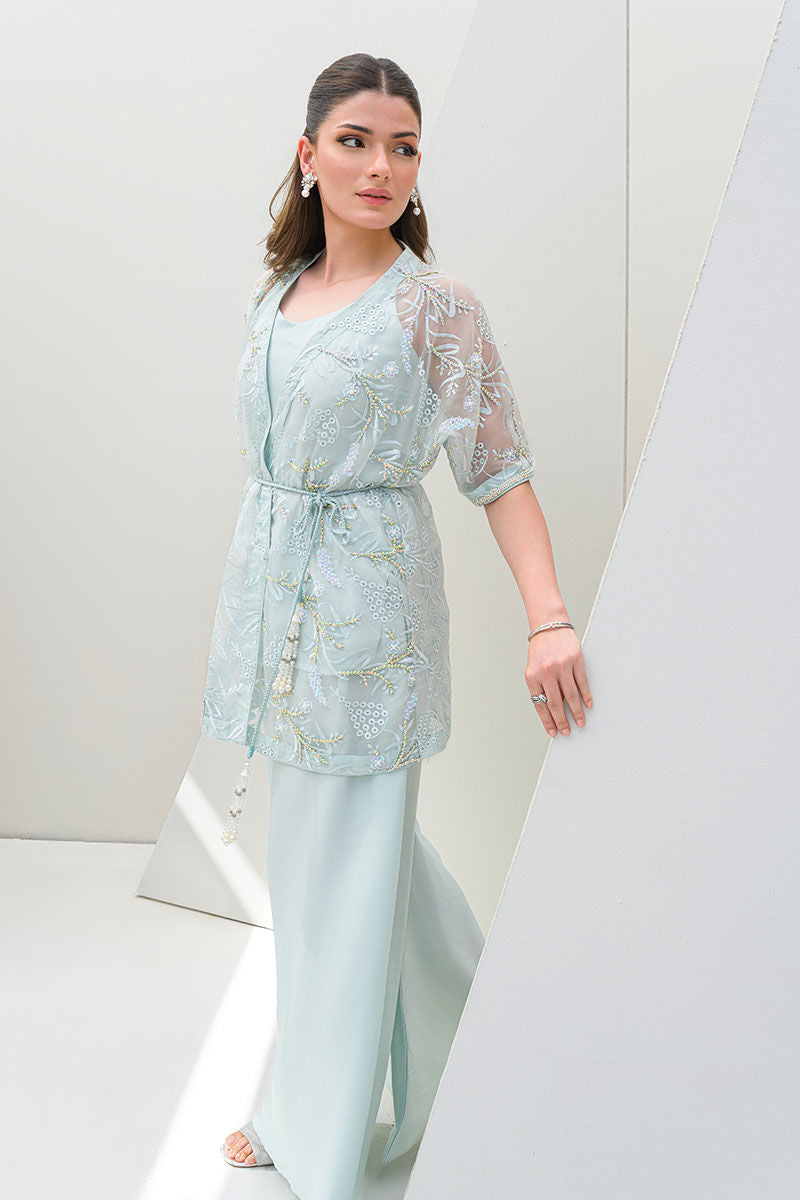 Fatima Khan | Serene Eid Luxe Pret | Luscious Aqua by Fatima Khan - Designer Dress - Type: Ladies Clothes - Available at Sana Yasir - 100% Original