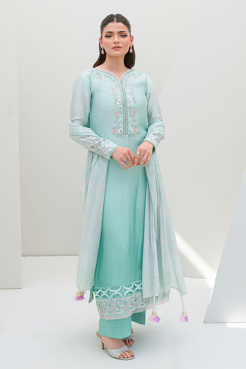 Fatima Khan | Serene Eid Luxe Pret | Minty Magic by Fatima Khan - Designer Dress - Type: Ladies Clothes - Available at Sana Yasir - 100% Original