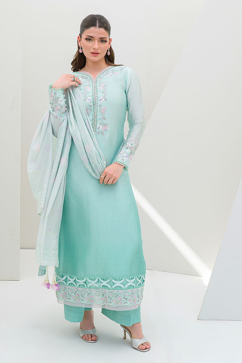 Fatima Khan | Serene Eid Luxe Pret | Minty Magic by Fatima Khan - Designer Dress - Type: Ladies Clothes - Available at Sana Yasir - 100% Original