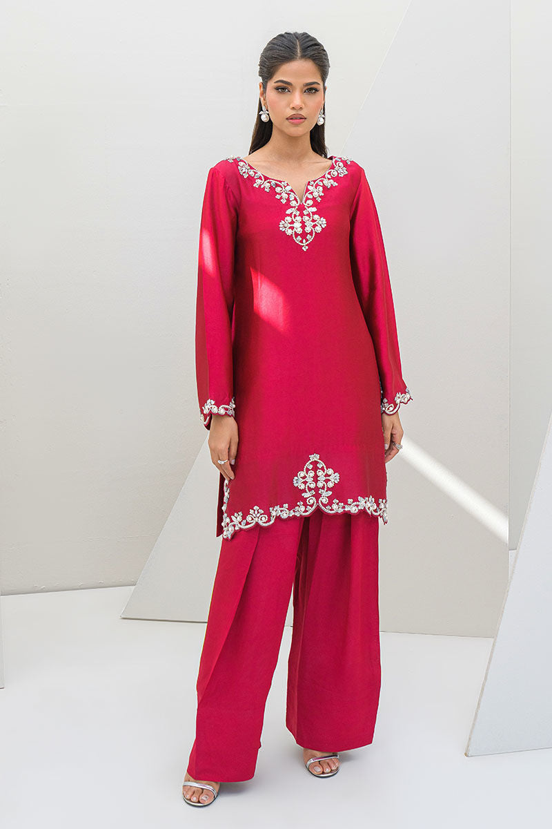 Fatima Khan | Serene Eid Luxe Pret | Ruby Rouge by Fatima Khan - Designer Dress - Type: Ladies Clothes - Available at Sana Yasir - 100% Original
