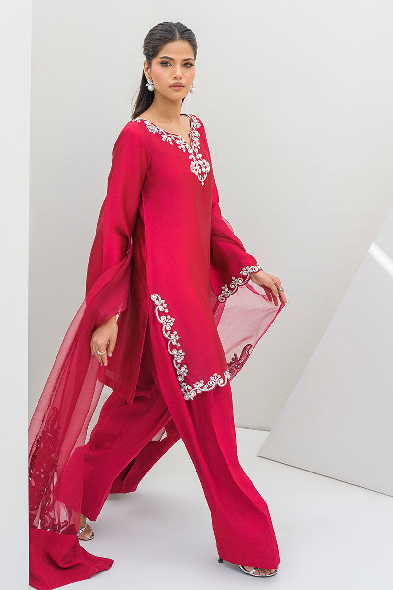 Fatima Khan | Serene Eid Luxe Pret | Ruby Rouge by Fatima Khan - Designer Dress - Type: Ladies Clothes - Available at Sana Yasir - 100% Original