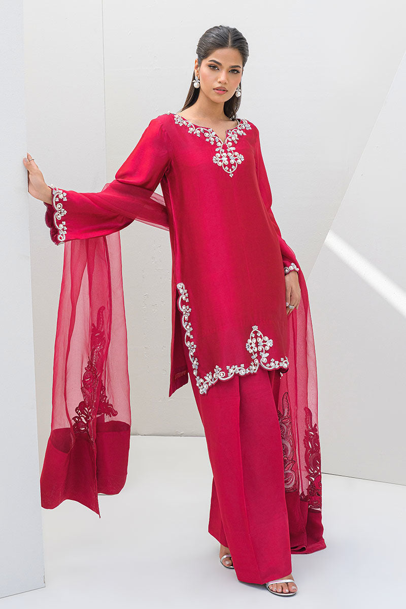 Fatima Khan | Serene Eid Luxe Pret | Ruby Rouge by Fatima Khan - Designer Dress - Type: Ladies Clothes - Available at Sana Yasir - 100% Original