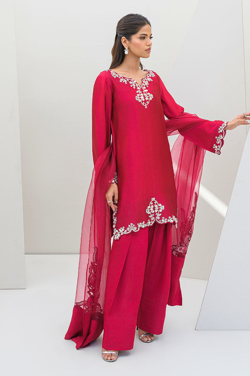 Fatima Khan | Serene Eid Luxe Pret | Ruby Rouge by Fatima Khan - Designer Dress - Type: Ladies Clothes - Available at Sana Yasir - 100% Original