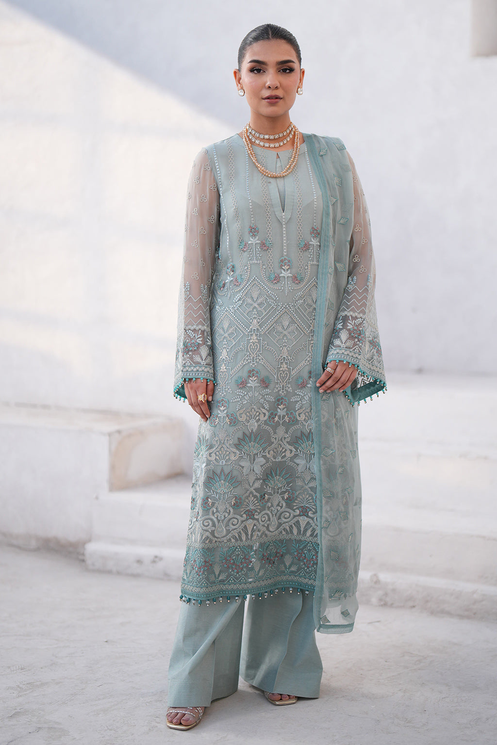 Flossie | Kuch Khas Formals | IZARA (A) by Flossie - Designer Dress - Type: Formal - Available at Sana Yasir - 100% Original