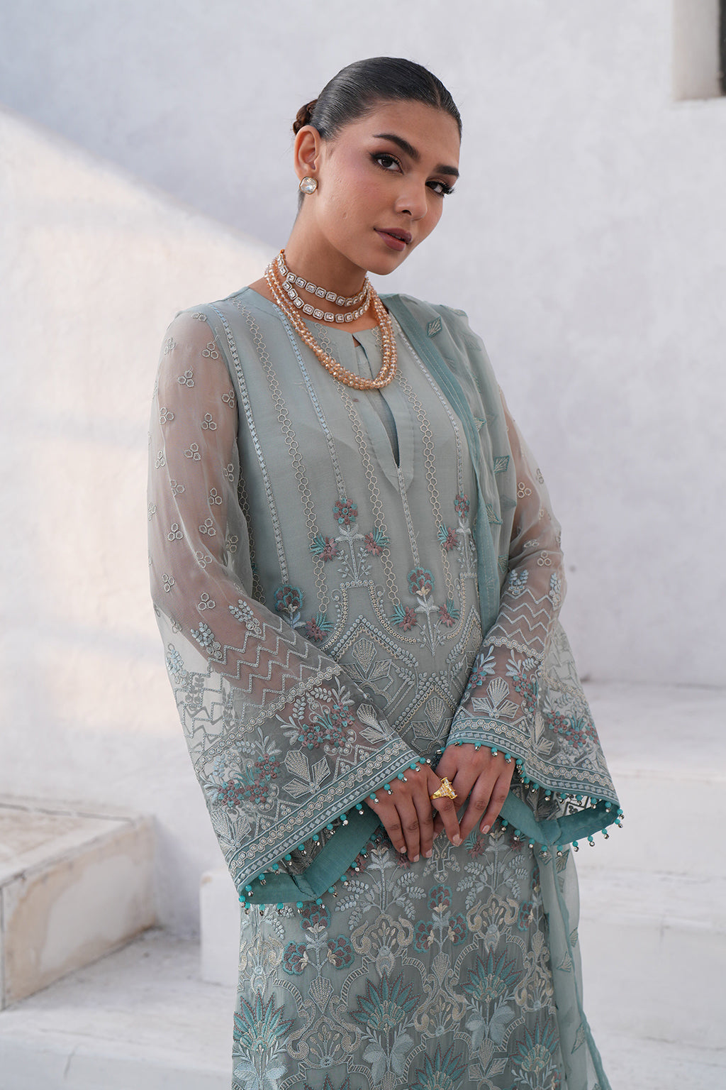 Flossie | Kuch Khas Formals | IZARA (A) by Flossie - Designer Dress - Type: Formal - Available at Sana Yasir - 100% Original