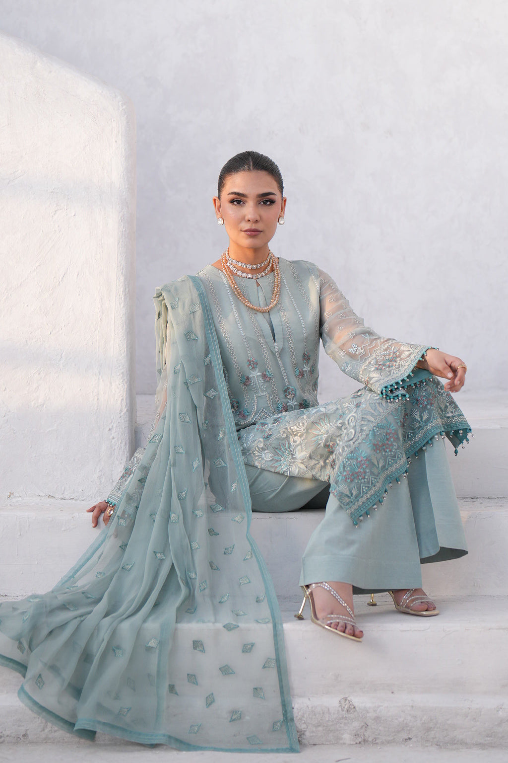 Flossie | Kuch Khas Formals | IZARA (A) by Flossie - Designer Dress - Type: Formal - Available at Sana Yasir - 100% Original