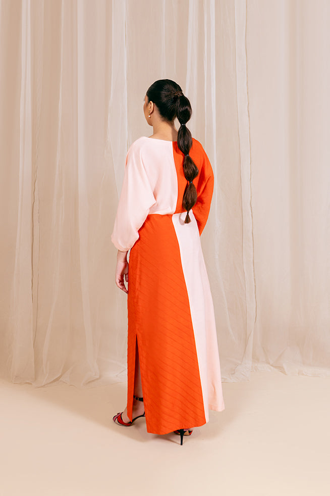 Fozia Khalid | Kaftaan | Coral Bloom by Fozia Khalid - Designer Dress - Type: Ladies Clothes - Available at Sana Yasir - 100% Original