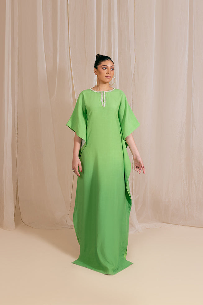 Fozia Khalid | Kaftaan | Mint Dusk by Fozia Khalid - Designer Dress - Type: Ladies Clothes - Available at Sana Yasir - 100% Original
