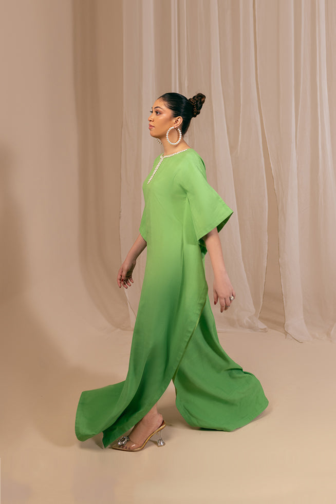 Fozia Khalid | Kaftaan | Mint Dusk by Fozia Khalid - Designer Dress - Type: Ladies Clothes - Available at Sana Yasir - 100% Original