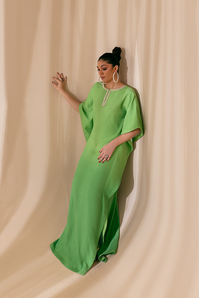 Fozia Khalid | Kaftaan | Mint Dusk by Fozia Khalid - Designer Dress - Type: Ladies Clothes - Available at Sana Yasir - 100% Original