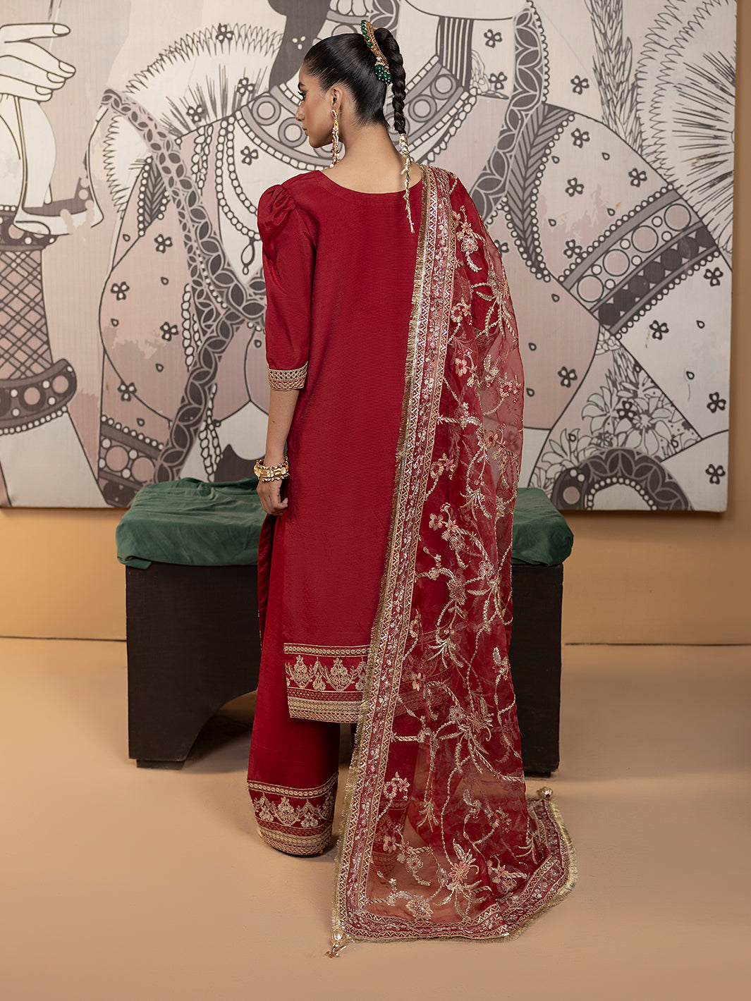 Hem Stitch | Raw Silk Edit 25 | Rose by Hemstitch - Designer Dress - Type: Ladies Clothes - Available at Sana Yasir - 100% Original