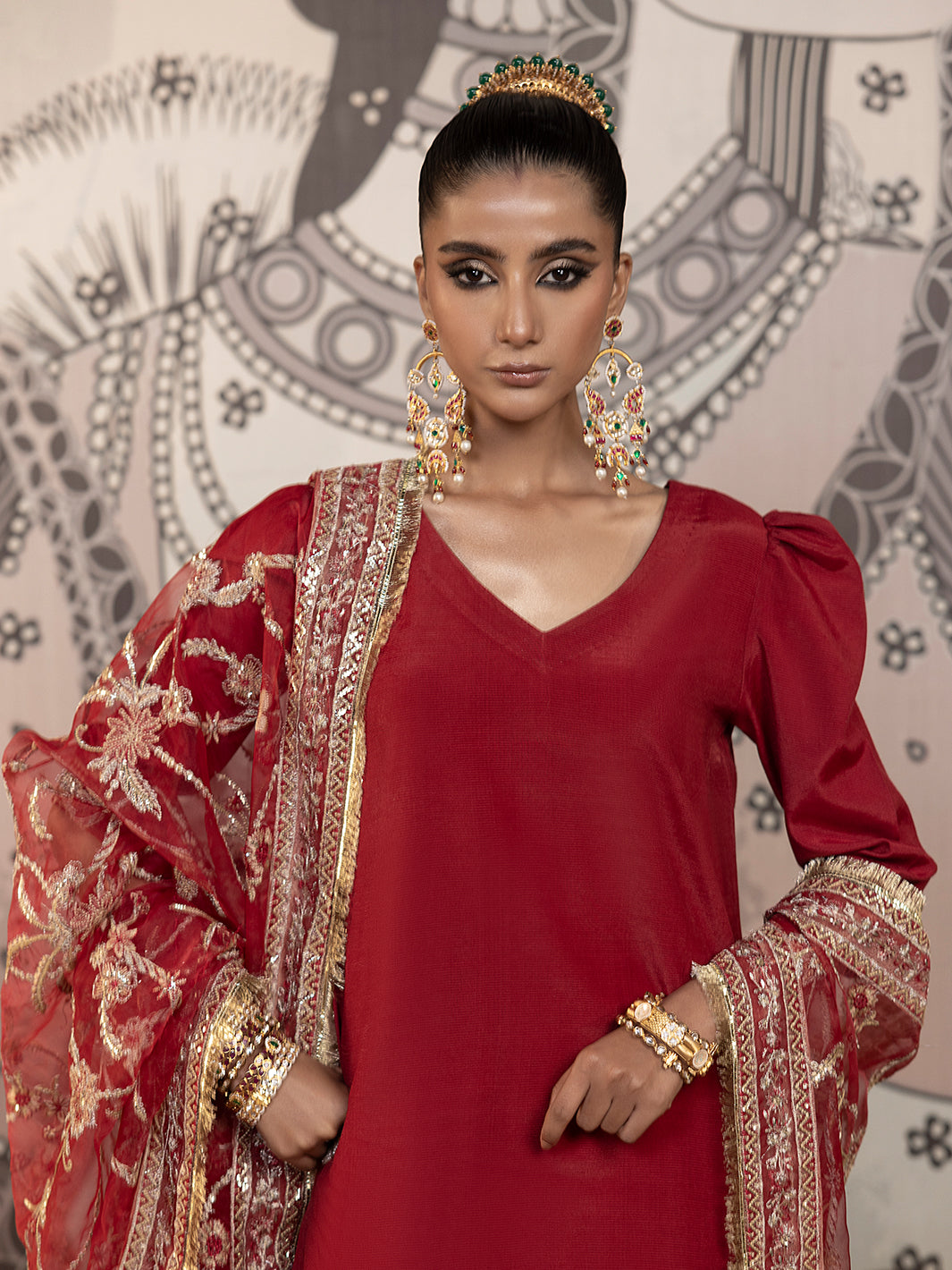 Hem Stitch | Raw Silk Edit 25 | Rose by Hemstitch - Designer Dress - Type: Ladies Clothes - Available at Sana Yasir - 100% Original