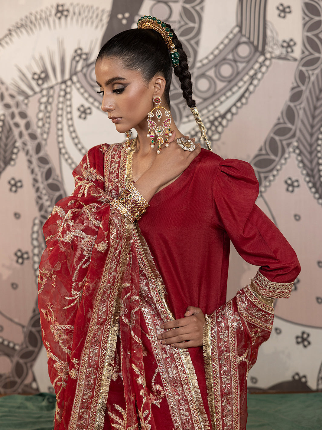Hem Stitch | Raw Silk Edit 25 | Rose by Hemstitch - Designer Dress - Type: Ladies Clothes - Available at Sana Yasir - 100% Original