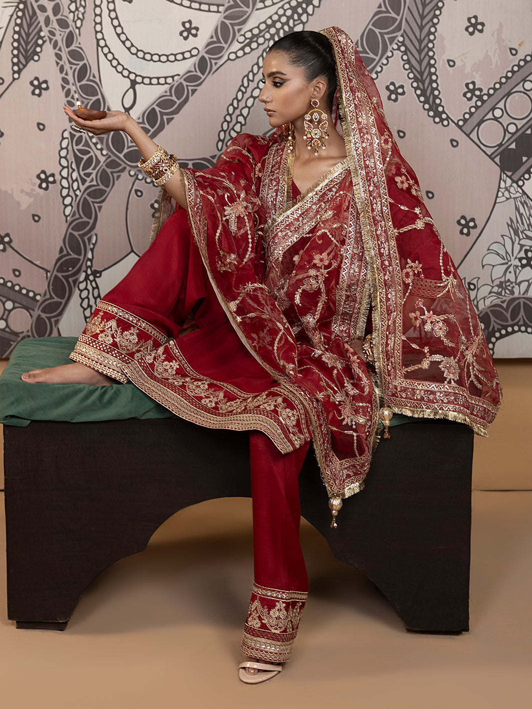 Hem Stitch | Raw Silk Edit 25 | Rose by Hemstitch - Designer Dress - Type: Ladies Clothes - Available at Sana Yasir - 100% Original