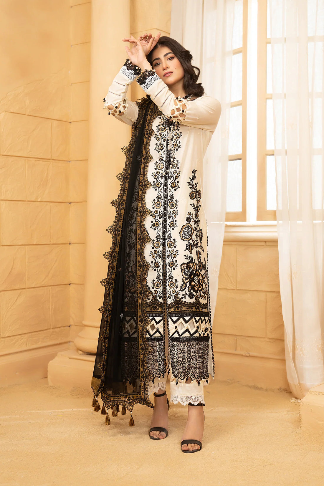 Hemstitch | Summer Luxury Lawn 24 | Prestige by Hemstitch - Designer Dress - Type:  - Available at Sana Yasir - 100% Original