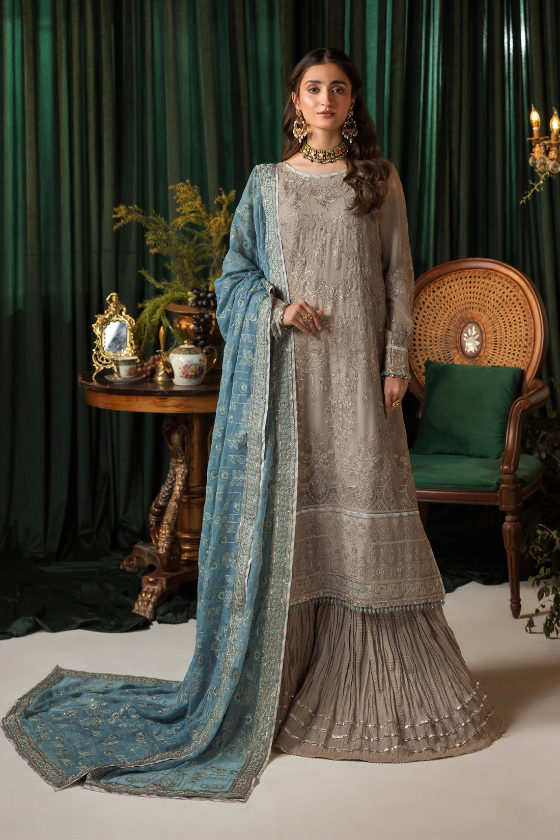 House of Nawab | Gul Mira Formals | EBNAAH by House of Nawab - Designer Dress - Type: Ladies Clothes - Available at Sana Yasir - 100% Original