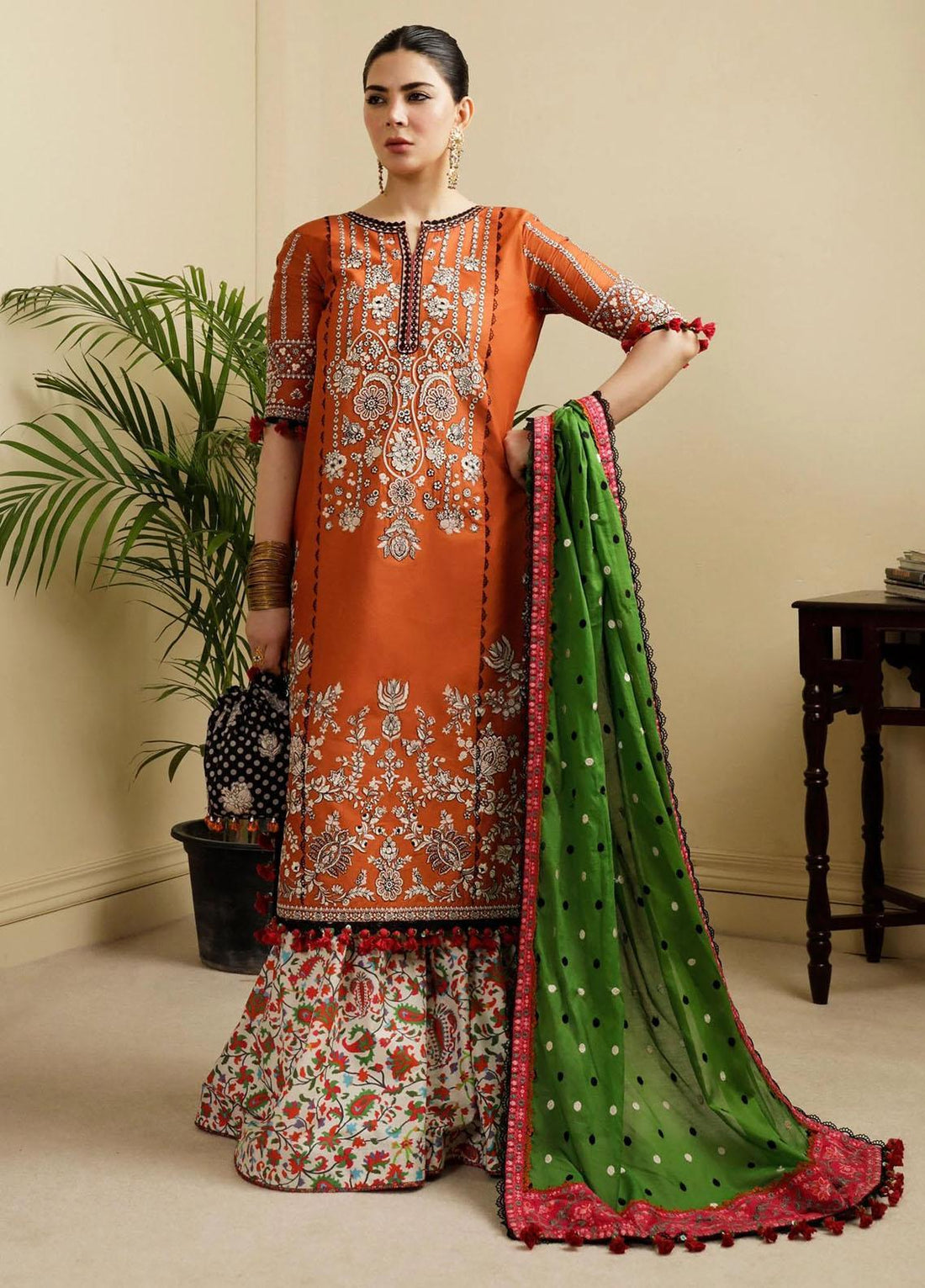 Hussain Rehar | Embroidered Lawn | STAR DUST by Hussain Rehar - Designer Dress - Type: Ladies Clothes - Available at Sana Yasir - 100% Original
