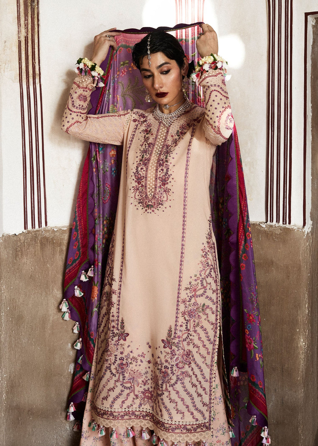 Hussain Rehar | Nirmal SS 25 | Lehr by Hussain Rehar - Designer Dress - Type: Ladies Clothes - Available at Sana Yasir - 100% Original