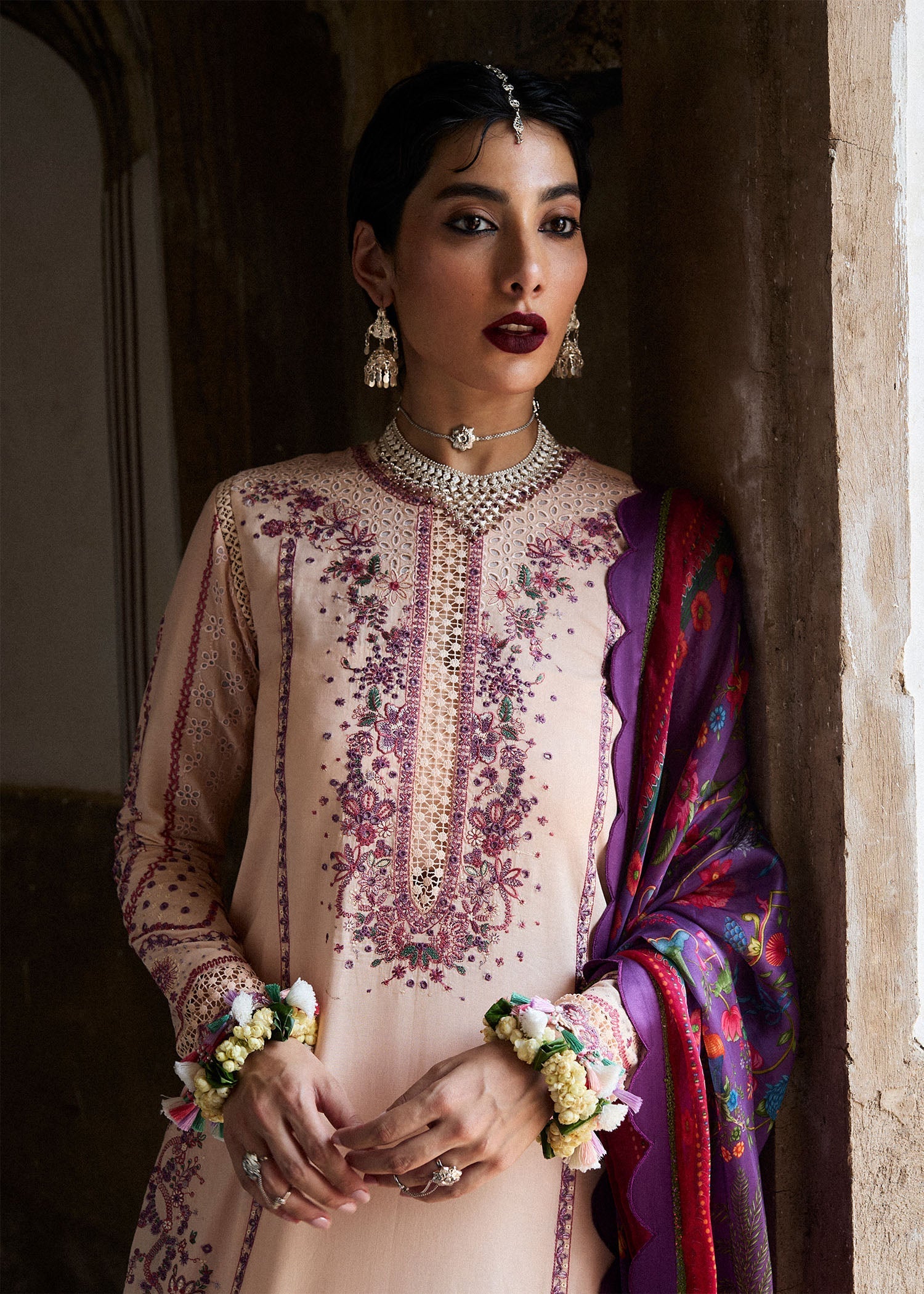 Hussain Rehar | Nirmal SS 25 | Lehr by Hussain Rehar - Designer Dress - Type: Ladies Clothes - Available at Sana Yasir - 100% Original