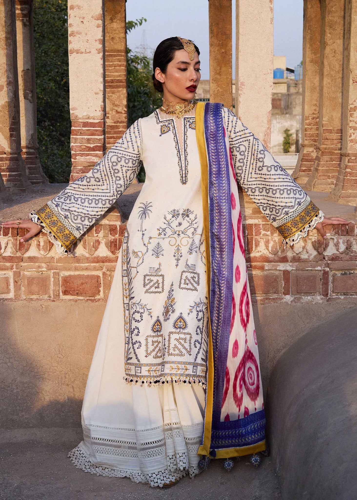 Hussain Rehar | Nirmal SS 25 | Motia by Hussain Rehar - Designer Dress - Type: Ladies Clothes - Available at Sana Yasir - 100% Original