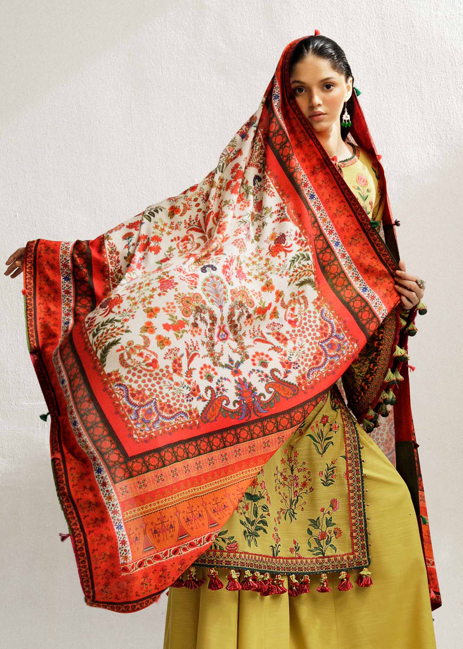 Hussain Rehar | Winter Shawl Khaddar 23 | Ember by Hussain Rehar - Designer Dress - Type: Luxury - Available at Sana Yasir - 100% Original