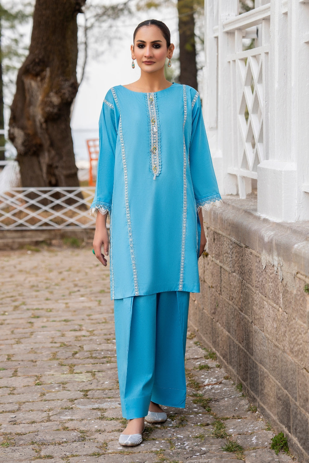 Ittehad | Embroidered Lawn | I-21 by Itethad - Designer Dress - Type: Luxury - Available at Sana Yasir - 100% Original