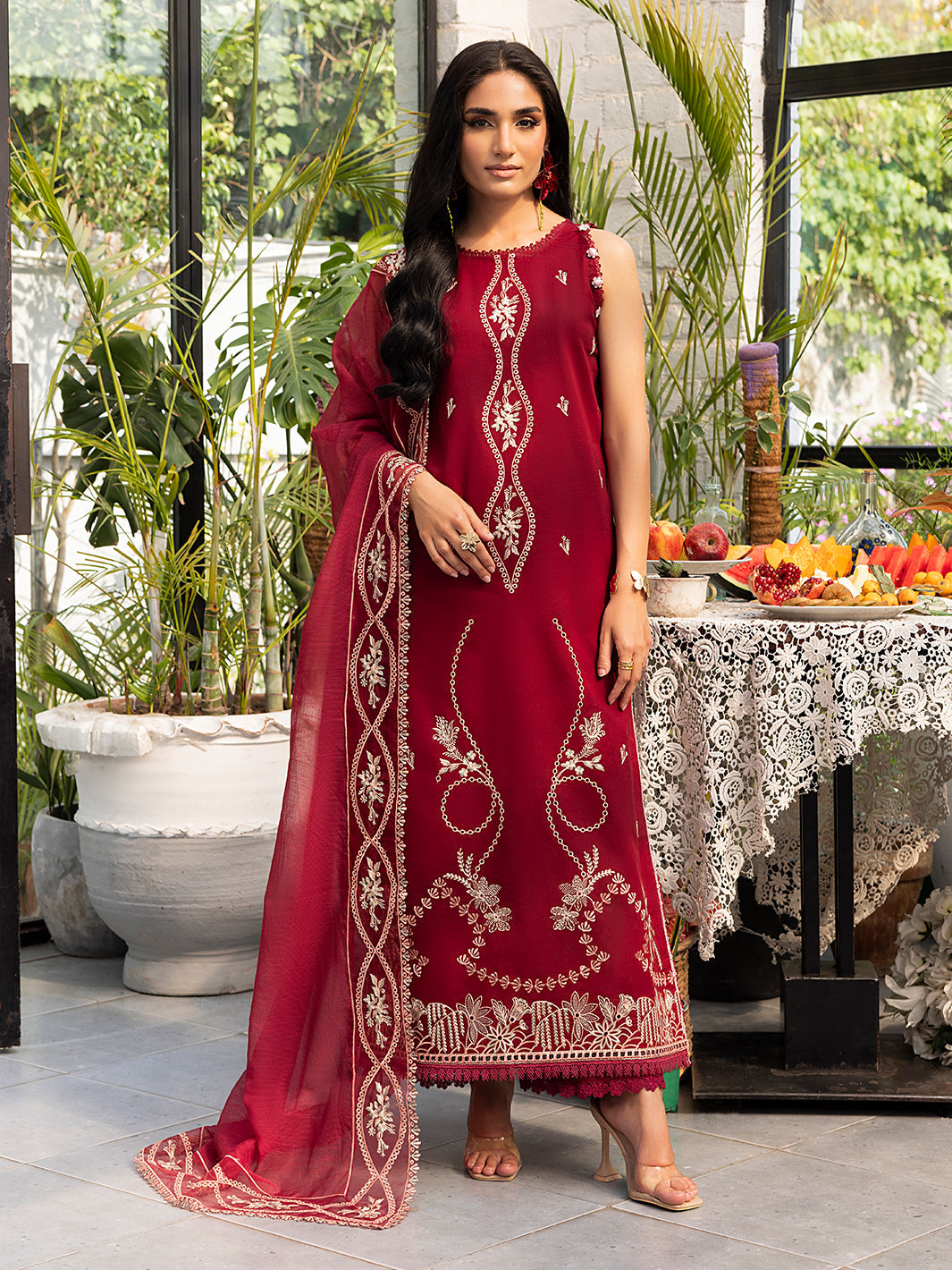 Izel | Meadow Muse Embroidered Lawn 25 | EVARA by Izel - Designer Dress - Type: Ladies Clothes - Available at Sana Yasir - 100% Original