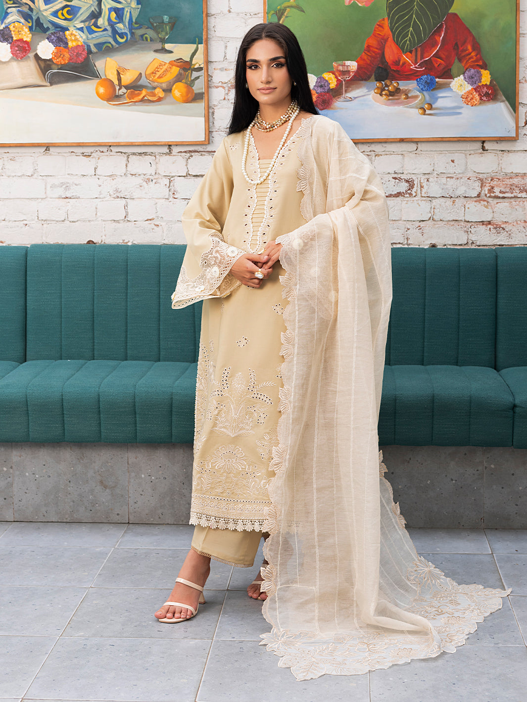 Izel | Meadow Muse Embroidered Lawn 25 | LIORA by Izel - Designer Dress - Type: Ladies Clothes - Available at Sana Yasir - 100% Original