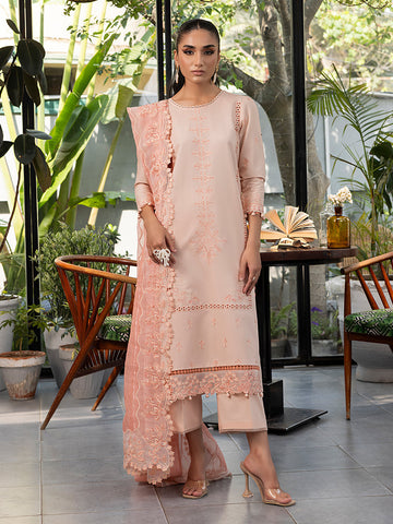 Izel | Meadow Muse Embroidered Lawn 25 | PEACHLIGHT by Izel - Designer Dress - Type: Ladies Clothes - Available at Sana Yasir - 100% Original