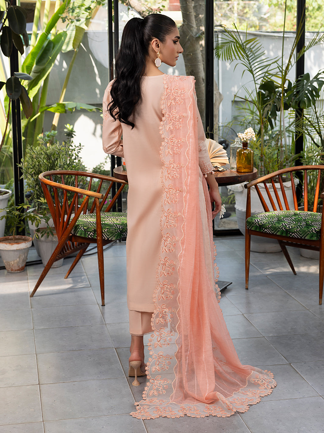 Izel | Meadow Muse Embroidered Lawn 25 | PEACHLIGHT by Izel - Designer Dress - Type: Ladies Clothes - Available at Sana Yasir - 100% Original
