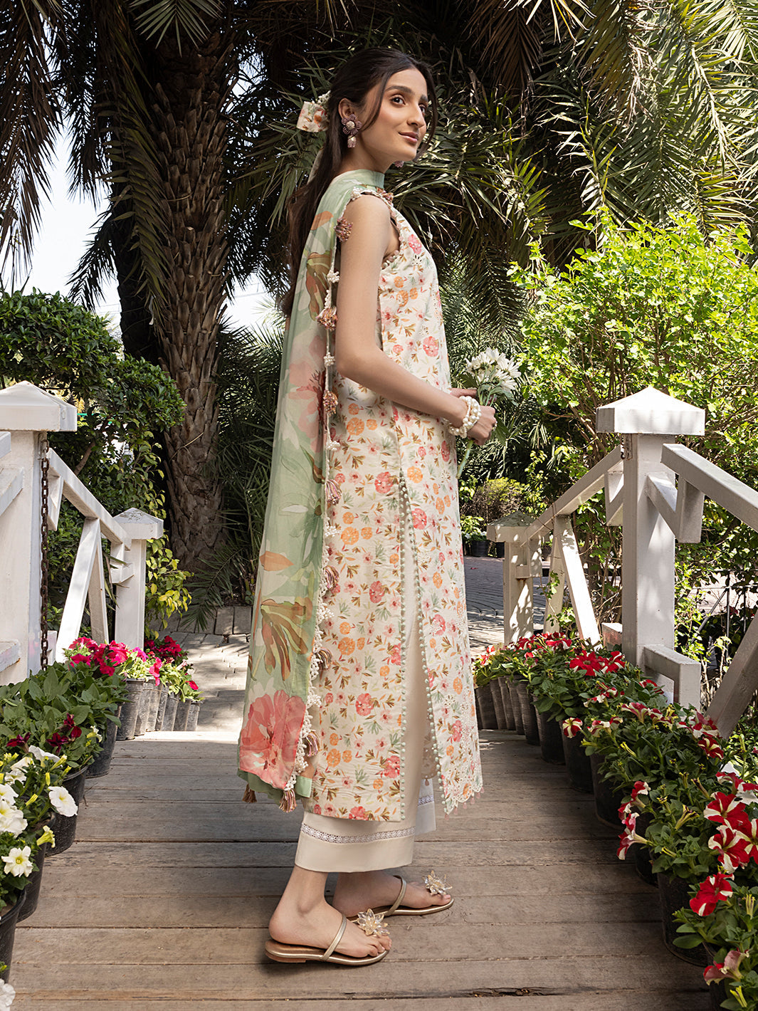 Izel | Oh Spring Lawn 25 | FLORA (A) by Izel - Designer Dress - Type: Ladies Clothes - Available at Sana Yasir - 100% Original