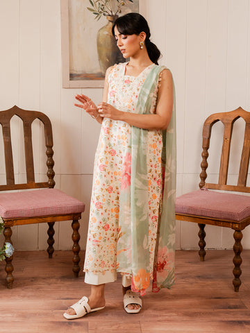 Izel | Oh Spring Lawn 25 | FLORA (B) by Izel - Designer Dress - Type: Ladies Clothes - Available at Sana Yasir - 100% Original