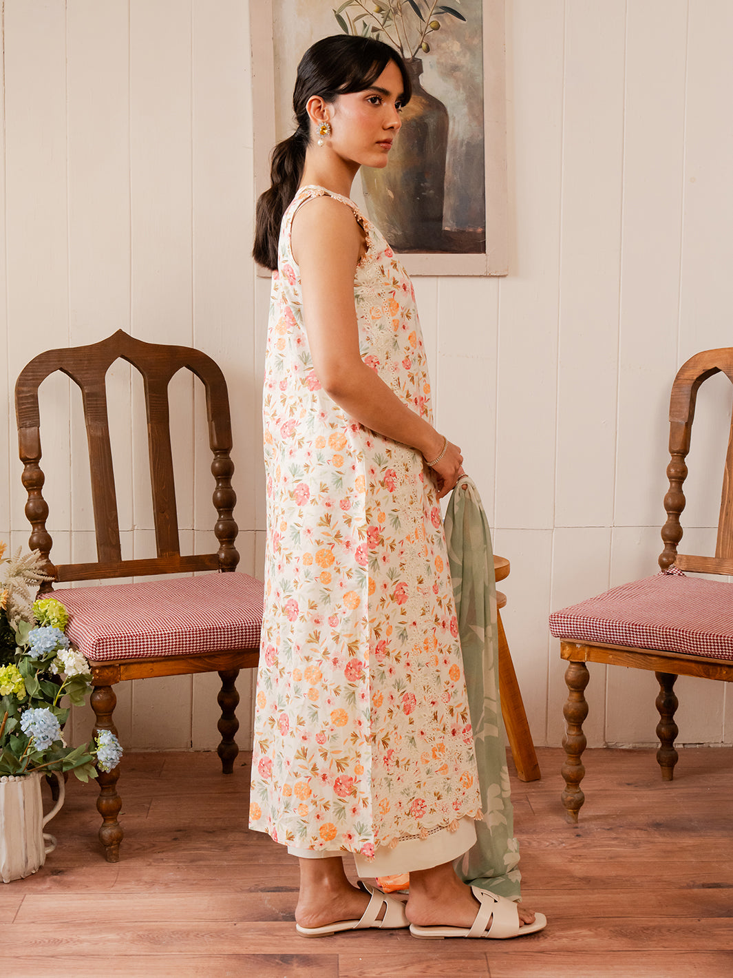 Izel | Oh Spring Lawn 25 | FLORA (B) by Izel - Designer Dress - Type: Ladies Clothes - Available at Sana Yasir - 100% Original