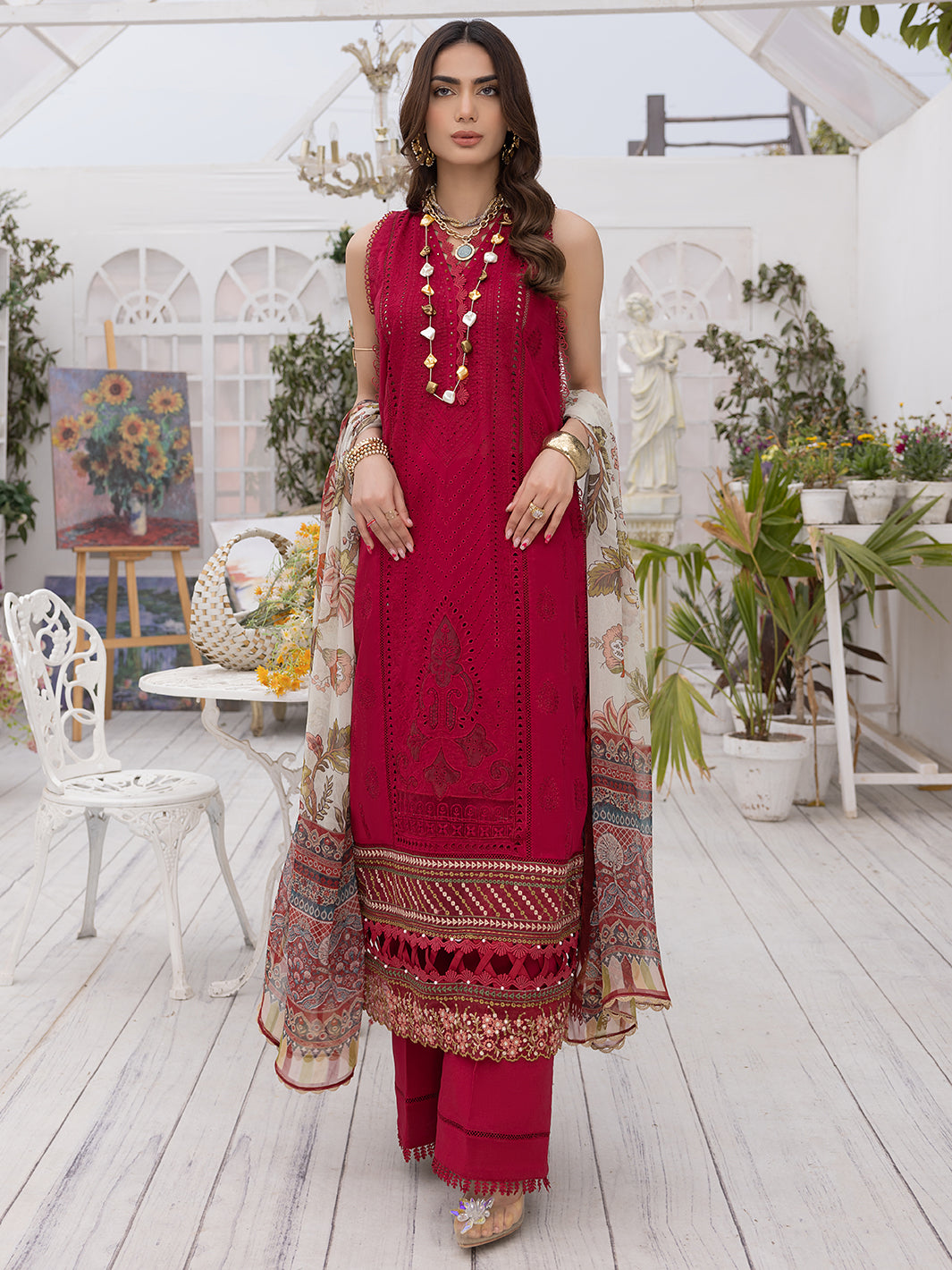 Izel | Pret 24 | CRIMSON by Izel - Designer Dress - Type: Luxury - Available at Sana Yasir - 100% Original