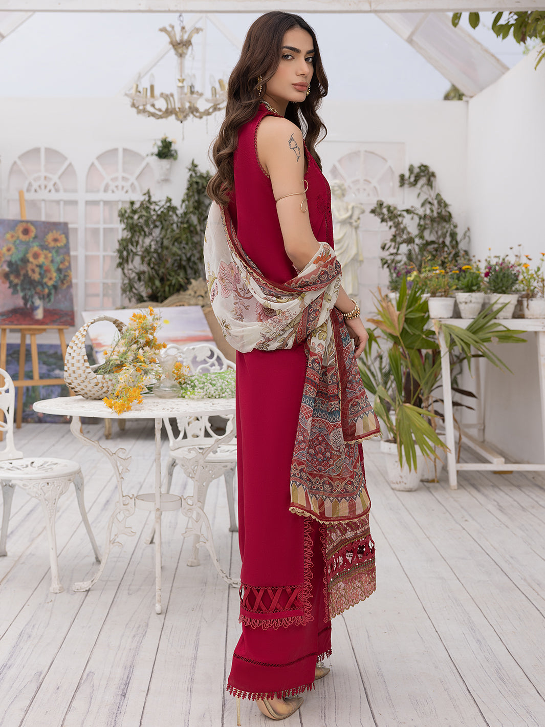 Izel | Pret 24 | CRIMSON by Izel - Designer Dress - Type: Luxury - Available at Sana Yasir - 100% Original