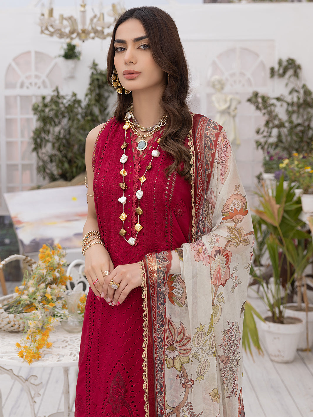 Izel | Pret 24 | CRIMSON by Izel - Designer Dress - Type: Luxury - Available at Sana Yasir - 100% Original