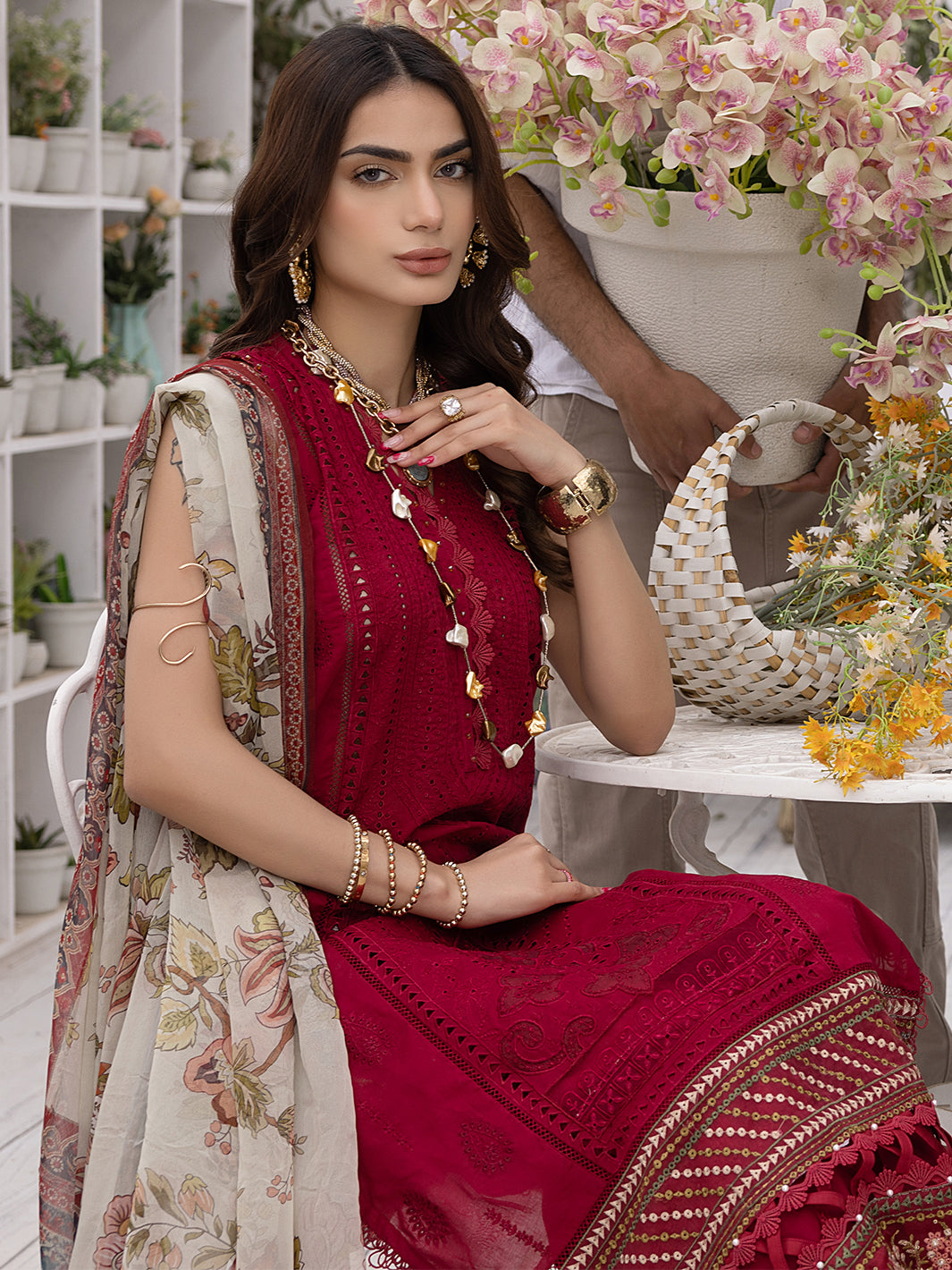 Izel | Pret 24 | CRIMSON by Izel - Designer Dress - Type: Luxury - Available at Sana Yasir - 100% Original