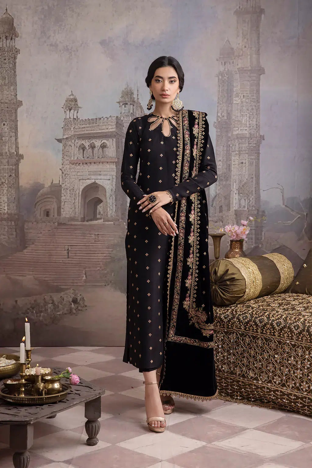 Iznik | Festive Velvet 23 | IV-28 LEILA by Iznik - Designer Dress - Type: Formal - Available at Sana Yasir - 100% Original