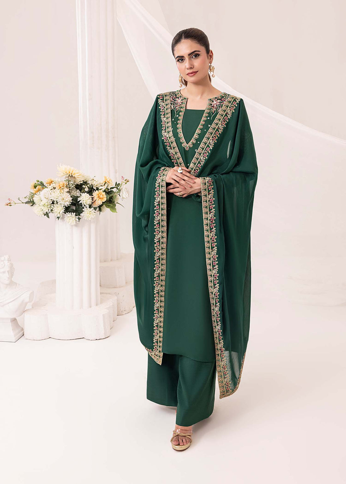 Jamnii | Silk Ivy | Emerald by Jamnii - Designer Dress - Type: Ladies Clothes - Available at Sana Yasir - 100% Original
